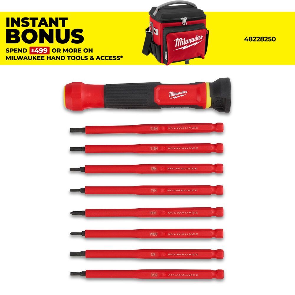 Milwaukee 48222217 8-in-1 1000V Insulated Precision Multi-Bit Screwdriver – image 1