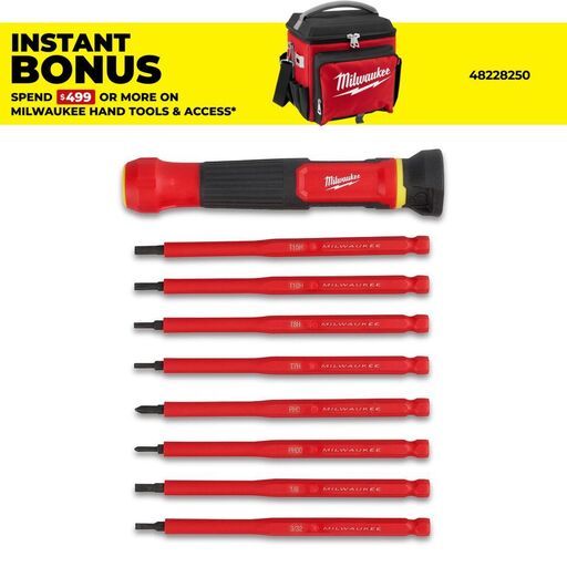 Milwaukee 48222217 8-in-1 1000V Insulated Precision Multi-Bit Screwdriver