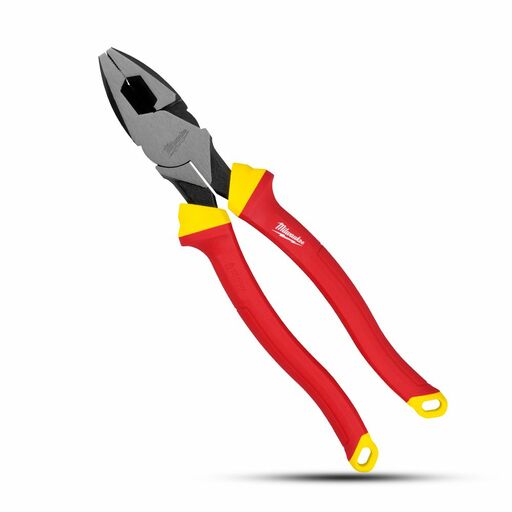 Milwaukee 1000V Insulated Lineman's Pliers - 9-Inch Maximum Leverage Electrician Tools With Storage