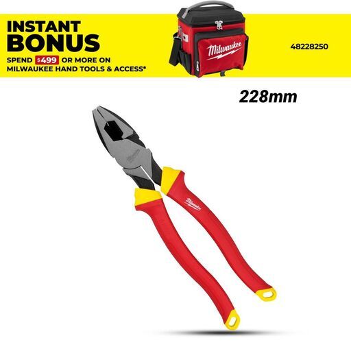 Milwaukee 48222209 228mm (9") Insulated Linesman Pliers