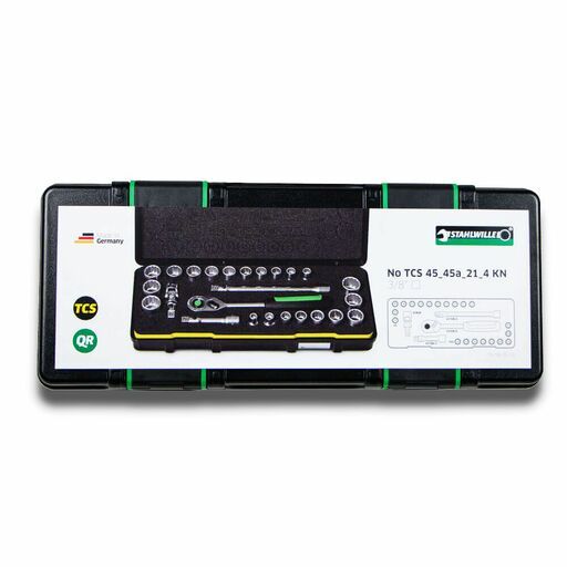 Stahlwille 707383 (SW45/45A/21/4 TCSP) 25pce Metric & Imperial 3/8" Drive Socket Set 