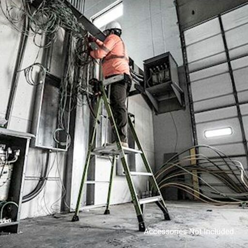 Little Giant Ladder Systems 19303 91cm (3')170kg Fiberglass Fortress 3 Step Platform Ladder with Gate – image 21