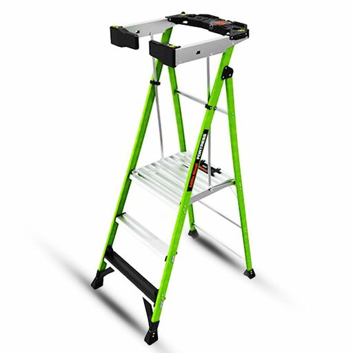 Little Giant Ladder Systems 19303 91cm (3')170kg Fiberglass Fortress 3 Step Platform Ladder with Gate