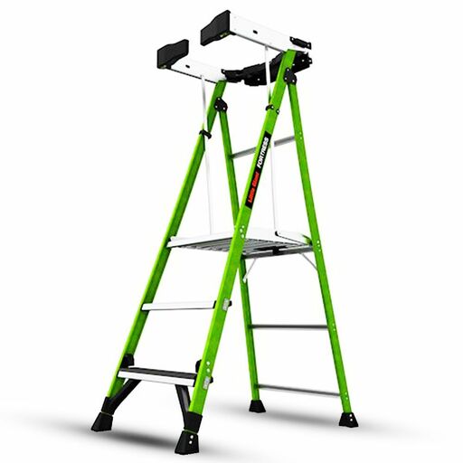 Little Giant Ladder Systems 19303 91cm (3')170kg Fiberglass Fortress 3 Step Platform Ladder with Gate – image 2
