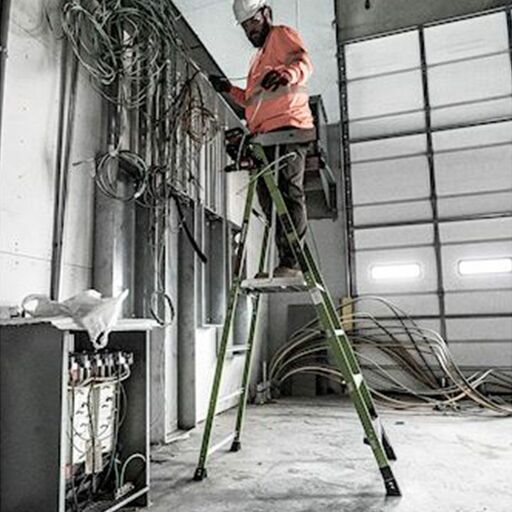 Little Giant Ladder Systems 19304 1.22m (4')170kg Fiberglass Fortress 4 Step Platform Ladder with Gate – image 22