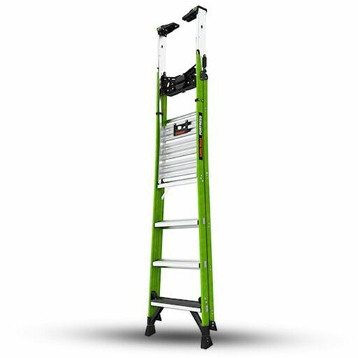 Little Giant Ladder Systems 19304 1.22m (4')170kg Fiberglass Fortress 4 Step Platform Ladder with Gate – image 4