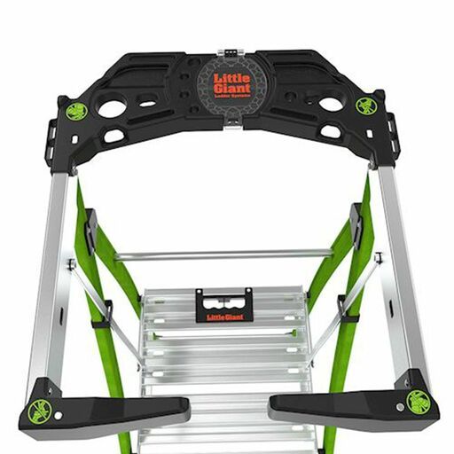 Little Giant Ladder Systems 19304 1.22m (4')170kg Fiberglass Fortress 4 Step Platform Ladder with Gate – image 9