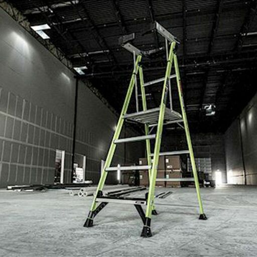 Little Giant Ladder Systems 19304 1.22m (4')170kg Fiberglass Fortress 4 Step Platform Ladder with Gate – image 19