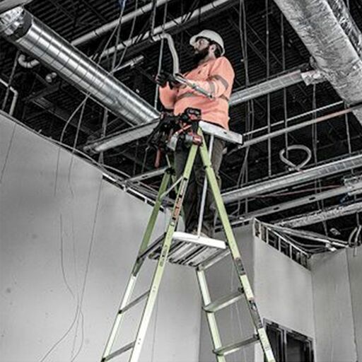 Little Giant Ladder Systems 19304 1.22m (4')170kg Fiberglass Fortress 4 Step Platform Ladder with Gate – image 36