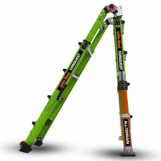 Little Giant Ladder Systems 17107-001 2.74 - 5.51m 136kg Fiberglass Conquest 2.0 M17 All Terrain Adjustable Telescoping Ladder – image 3