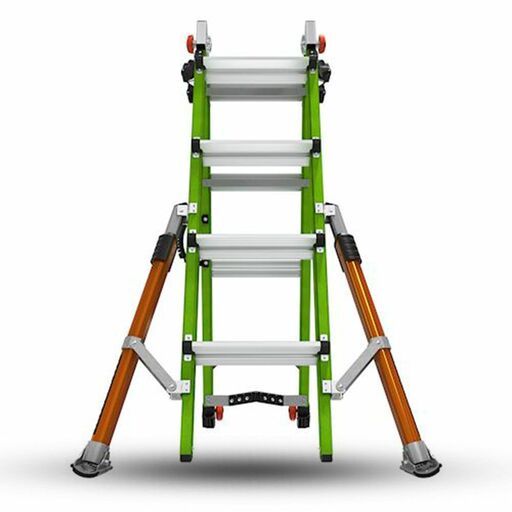 Little Giant Ladder Systems 17107-001 2.74 - 5.51m 136kg Fiberglass Conquest 2.0 M17 All Terrain Adjustable Telescoping Ladder – image 7