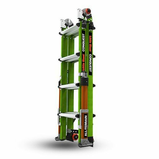 Little Giant Ladder Systems 17107-001 2.74 - 5.51m 136kg Fiberglass Conquest 2.0 M17 All Terrain Adjustable Telescoping Ladder – image 8