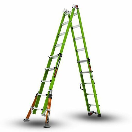 Little Giant Ladder Systems 17102-001 3.35 - 6.71m 136kg Fiberglass Conquest 2.0 M22 All Terrain Adjustable Telescoping Ladder – image 2