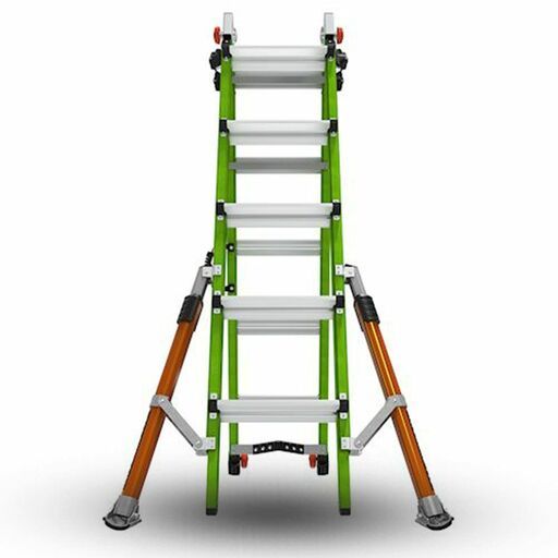 Little Giant Ladder Systems 17102-001 3.35 - 6.71m 136kg Fiberglass Conquest 2.0 M22 All Terrain Adjustable Telescoping Ladder – image 4
