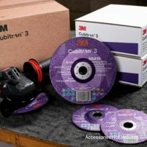 Disque à Tronçonner 3M Cubitron 3 - 115 Mm X 1,6 Mm X 22,23 Mm Grain 36+ - Coupe Ultra-Rapide Et Durable (Lot De 25)