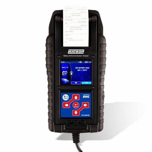 Matson BT2400HD Heavy Duty Digital Battery and System Tester with Printer – image 2