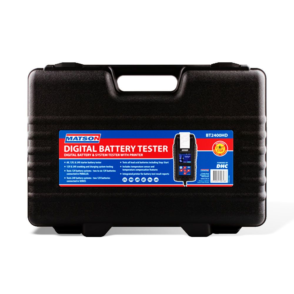 Matson BT2400HD Heavy Duty Digital Battery and System Tester with Printer