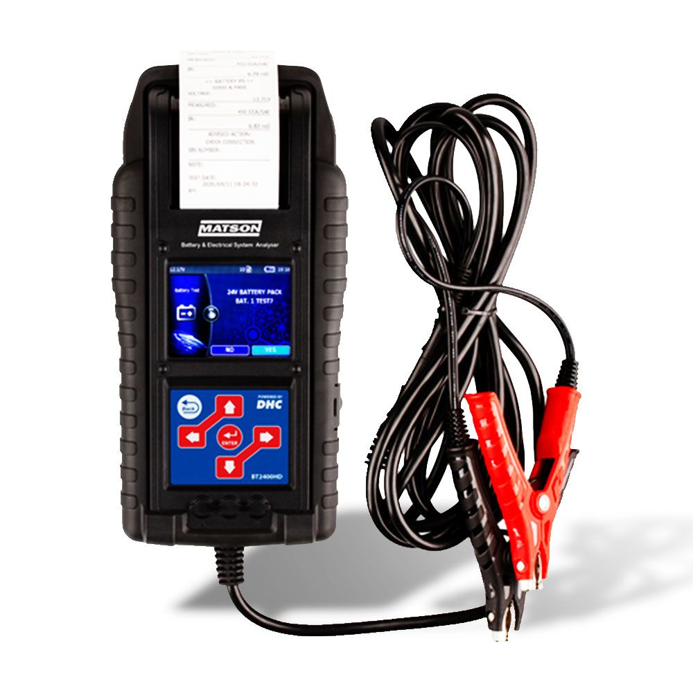 Matson BT2400HD Heavy Duty Digital Battery and System Tester with Printer