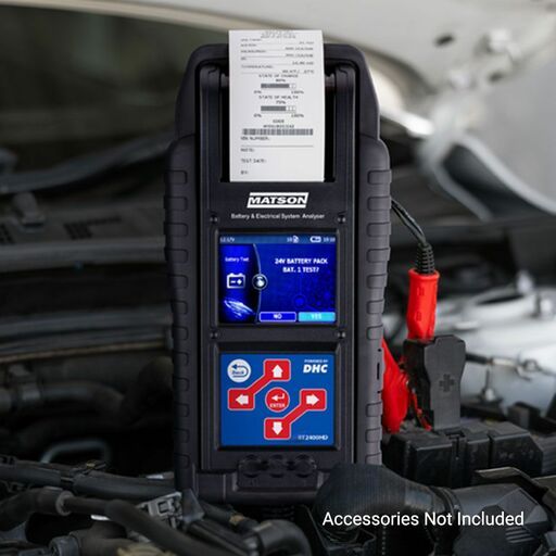 Matson BT2400HD Heavy Duty Digital Battery and System Tester with Printer
