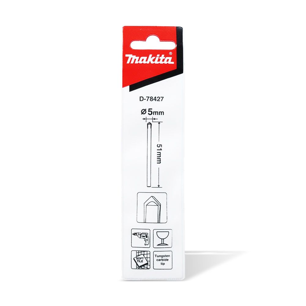 Makita D-78427 5mm x 51mm Glass & Tile TCT Drill Bit – image 2