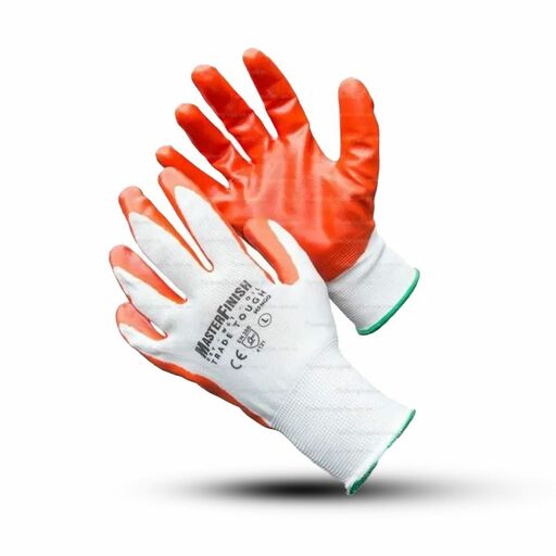 Masterfinish MFNGO-5 5pce Large Nitrile Contractors Gloves