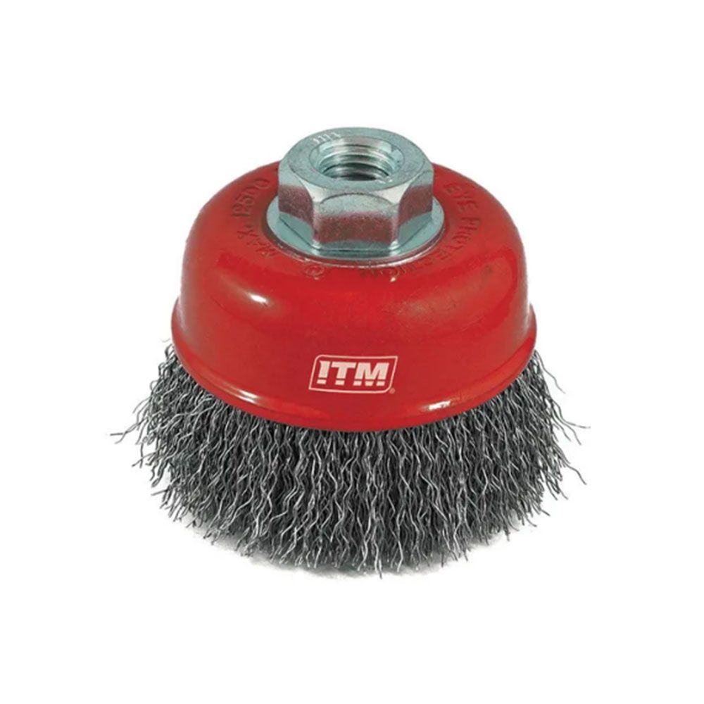 ITM TM7010-275 75mm Multi Thread Stainless Steel Crimp Wire Cup Brush – image 1