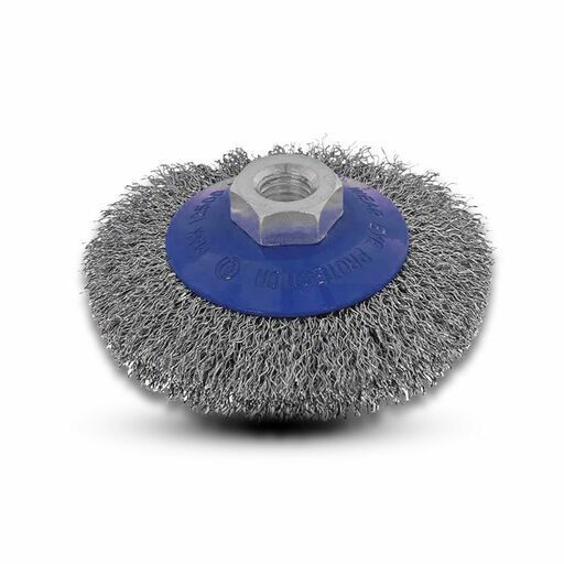 ITM TM7011-100 100mm Multi Thread Steel Crimp Wire Bevel Brush
