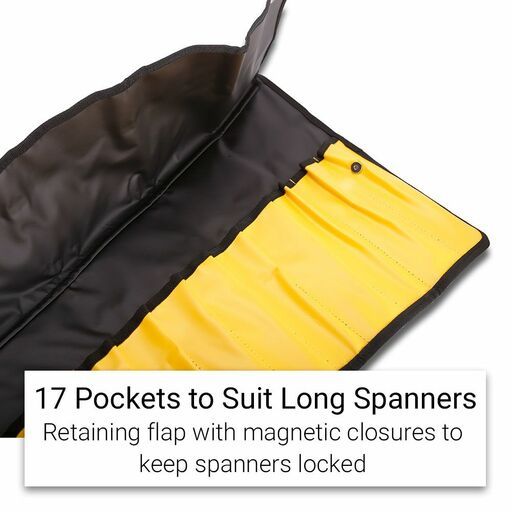 Bluetongue BT17POC 780mm x 420mm 17 Pocket Laminated PVC Spanner Roll – image 4