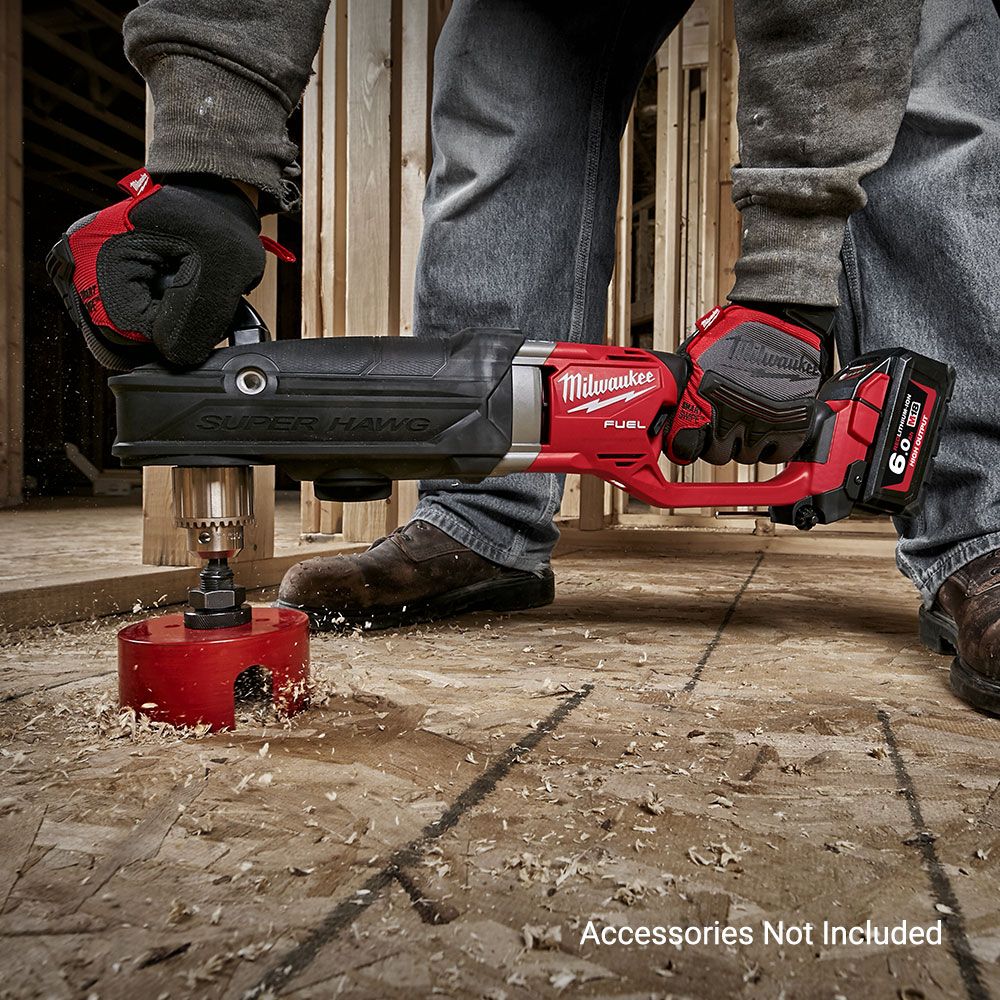 Milwaukee M18FRAD2-0 (222568) 18V 13mm M18 FUEL SUPER HAWG™ Right Angle Drill - Skin Only – image 4