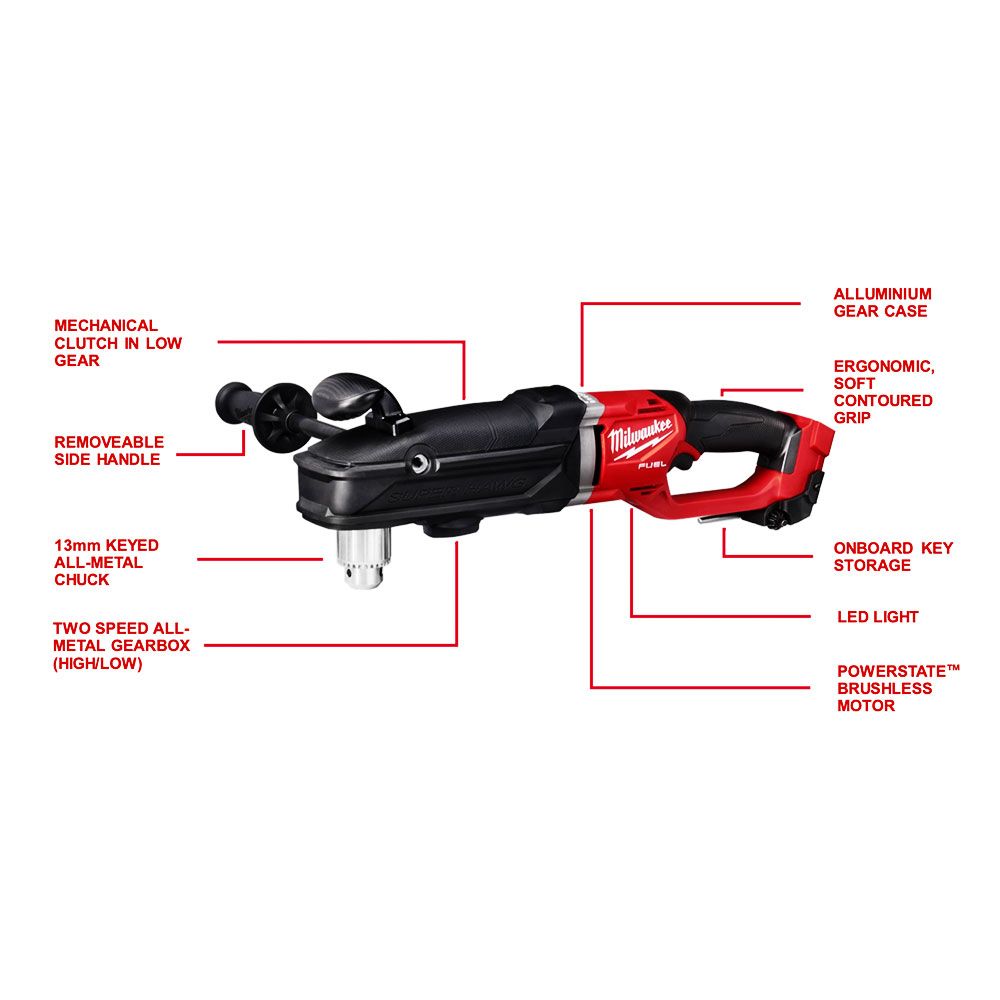 Milwaukee M18 Milwaukee Side Angle Drill Milwaukee M18FRAD2