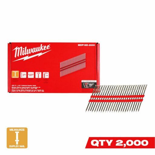 Milwaukee MDP16D-2000 16D 3” x .131” 2000pce Collated Duplex Nails – image 4