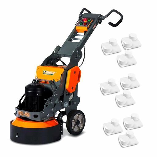 Flextool FT100600-XGPM50-KIT 3HP 450mm (18") Planetary Concrete Floor Grinder Combo Pack Suitable For Grinding Freshly Poured Concrete Floors