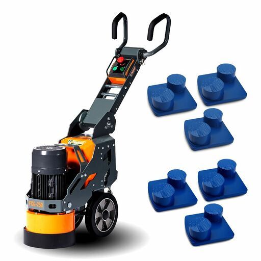 Flextool FCG-250-XGPS6-KIT 240V SINGLE HEAD FLOOR GRINDER Combo Pack Suitable For Grinding Very Hard Concrete Floors