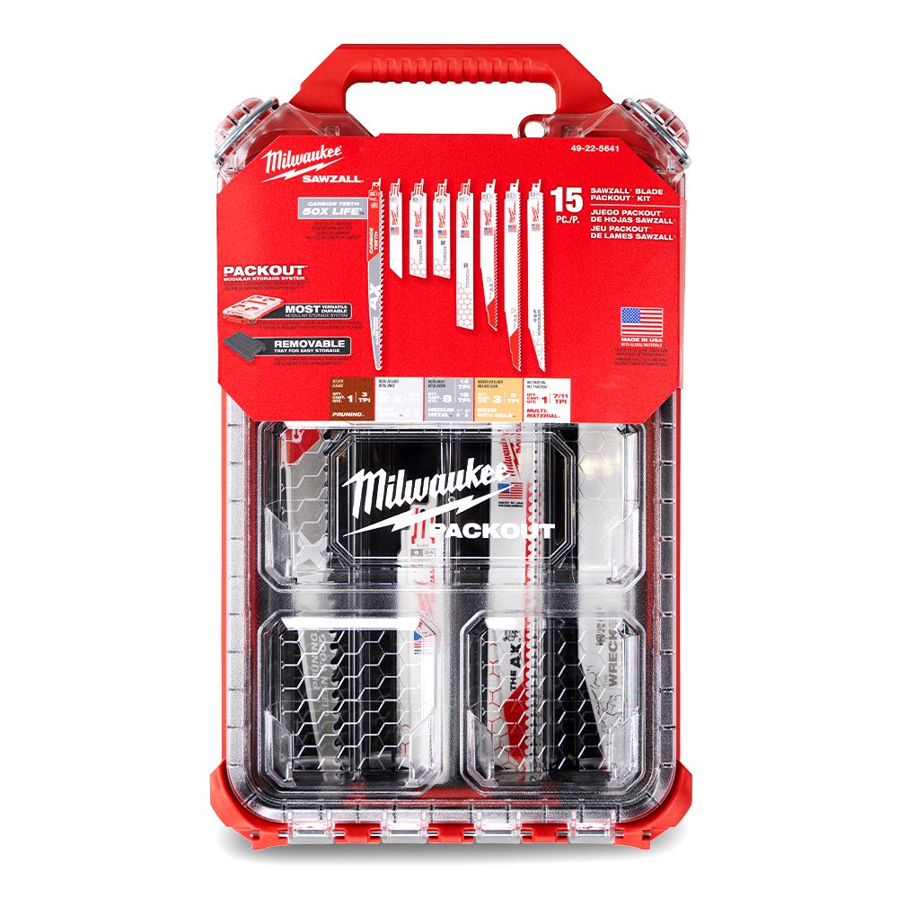 Milwaukee 49225641  15pce PACKOUT Sawzall Blade Set – image 4