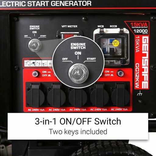 Gensafe GG15KVA 12kW Petrol Portable Electric Start Generator – image 7