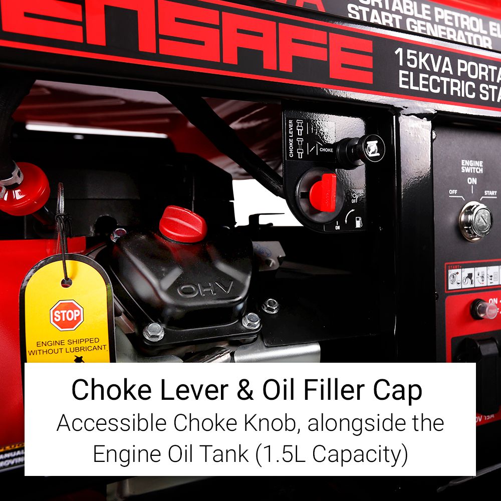 Gensafe GG15KVA 12kW Petrol Portable Electric Start Generator – image 13