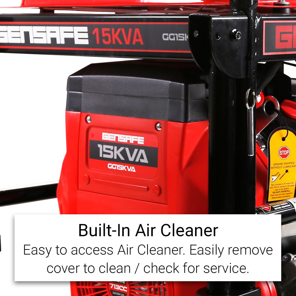 Gensafe GG15KVA 12kW Petrol Portable Electric Start Generator – image 11