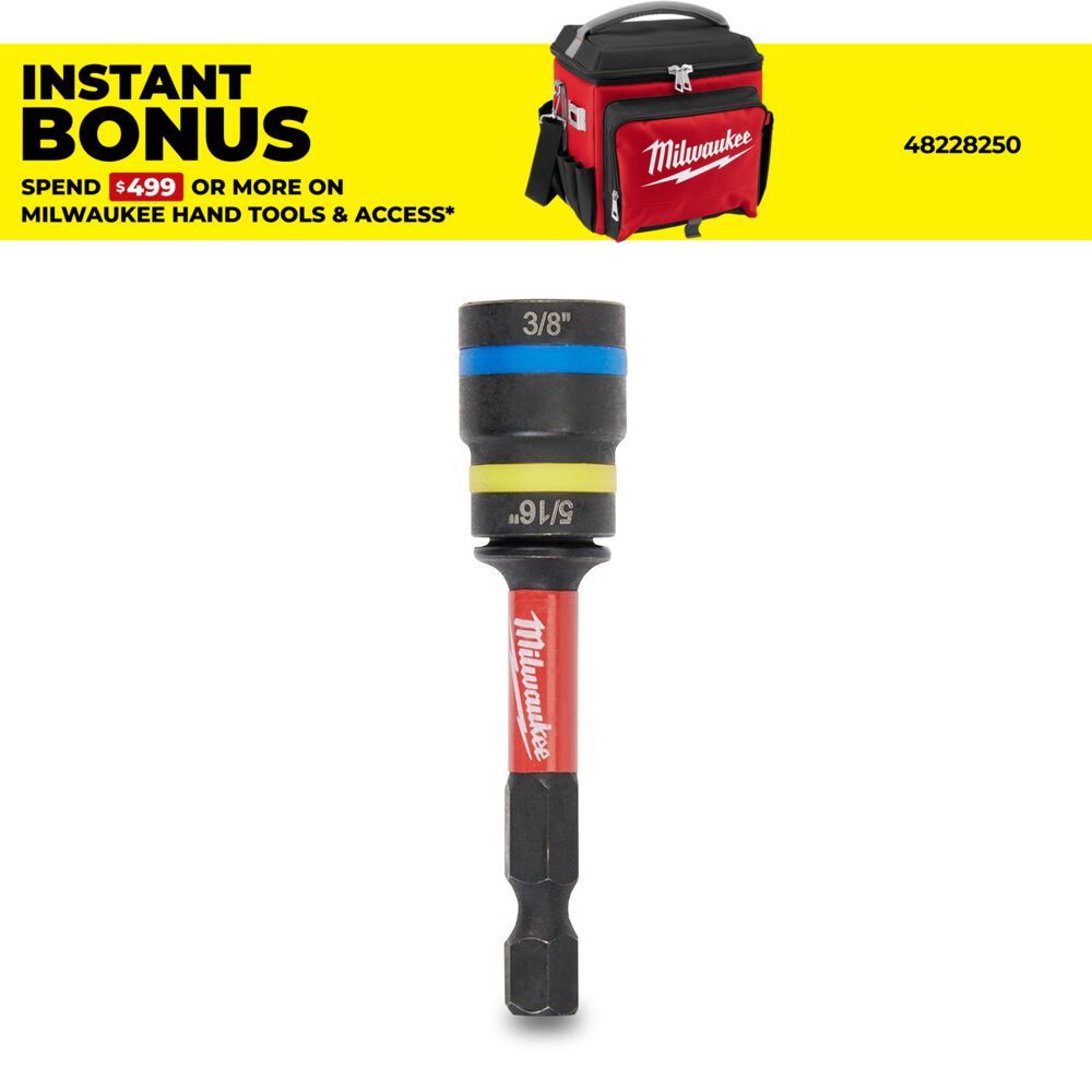 Milwaukee 49664544 5/16" and 3/8" SHOCKWAVE QUIK-CLEAR 2-in-1 Magnetic Nut Driver – image 1