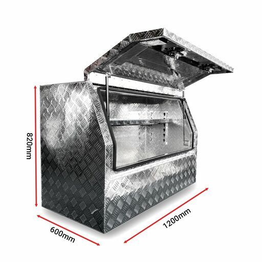 Daytona DAS1200HW 2mm 1200mm x 600mm x 820mm Half Lid Aluminium Storage Box – image 2