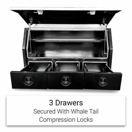 Daytona DWSD1500W 1.5mm 1500mm x 530mm x 820mm Black Steel Storage Box With Drawers – image 3