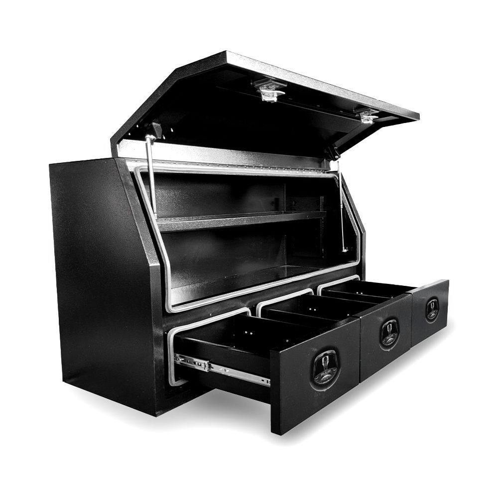 Daytona DWSD1500W 1.5mm 1500mm x 530mm x 820mm Black Steel Storage Box With Drawers – image 1