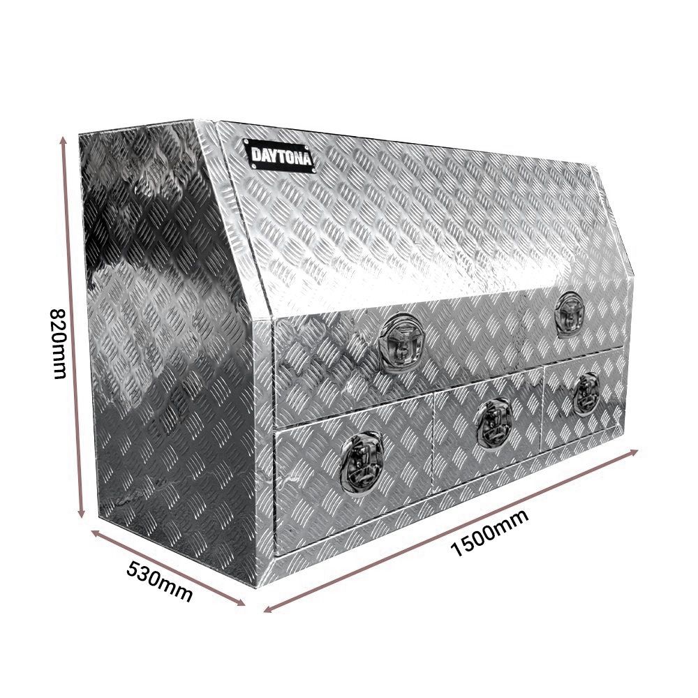 Daytona DSD1500W 1.5mm 1500mm x 530mm x 820mm Aluminium Storage Box With Drawers – image 2
