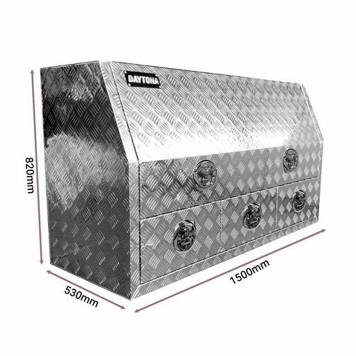 Daytona DSD1500W 1.5mm 1500mm x 530mm x 820mm Aluminium Storage Box With Drawers – image 2