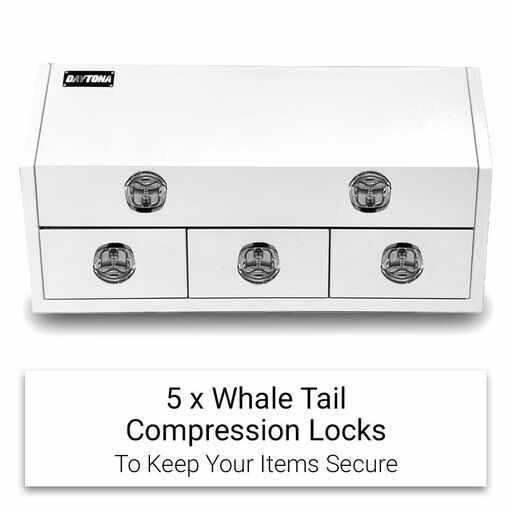Daytona DSSD1500W 1.5mm 1500mm x 530mm x 820mm White Storage Steel Box with 3 x Drawers – image 6