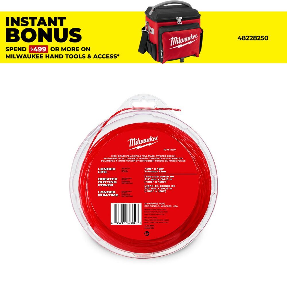 Milwaukee 49162800 2.7mm x 55m Trimmer Line – image 1