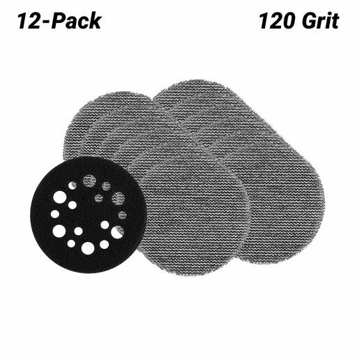 Milwaukee 48806120 12-Pack 75mm (3") 120 Grit POWERGRID H&L Mesh Sanding Discs & Pad Saver – image 2
