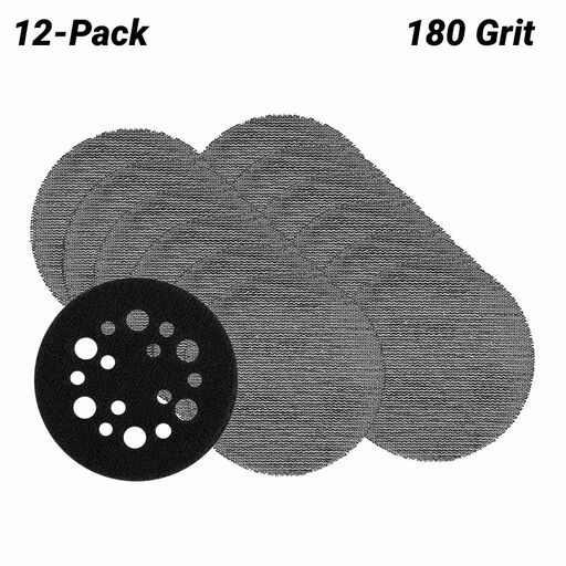 Milwaukee 48806180 12-Pack 75mm (3") 180 Grit POWERGRID H&L Mesh Sanding Discs & Pad Saver – image 2
