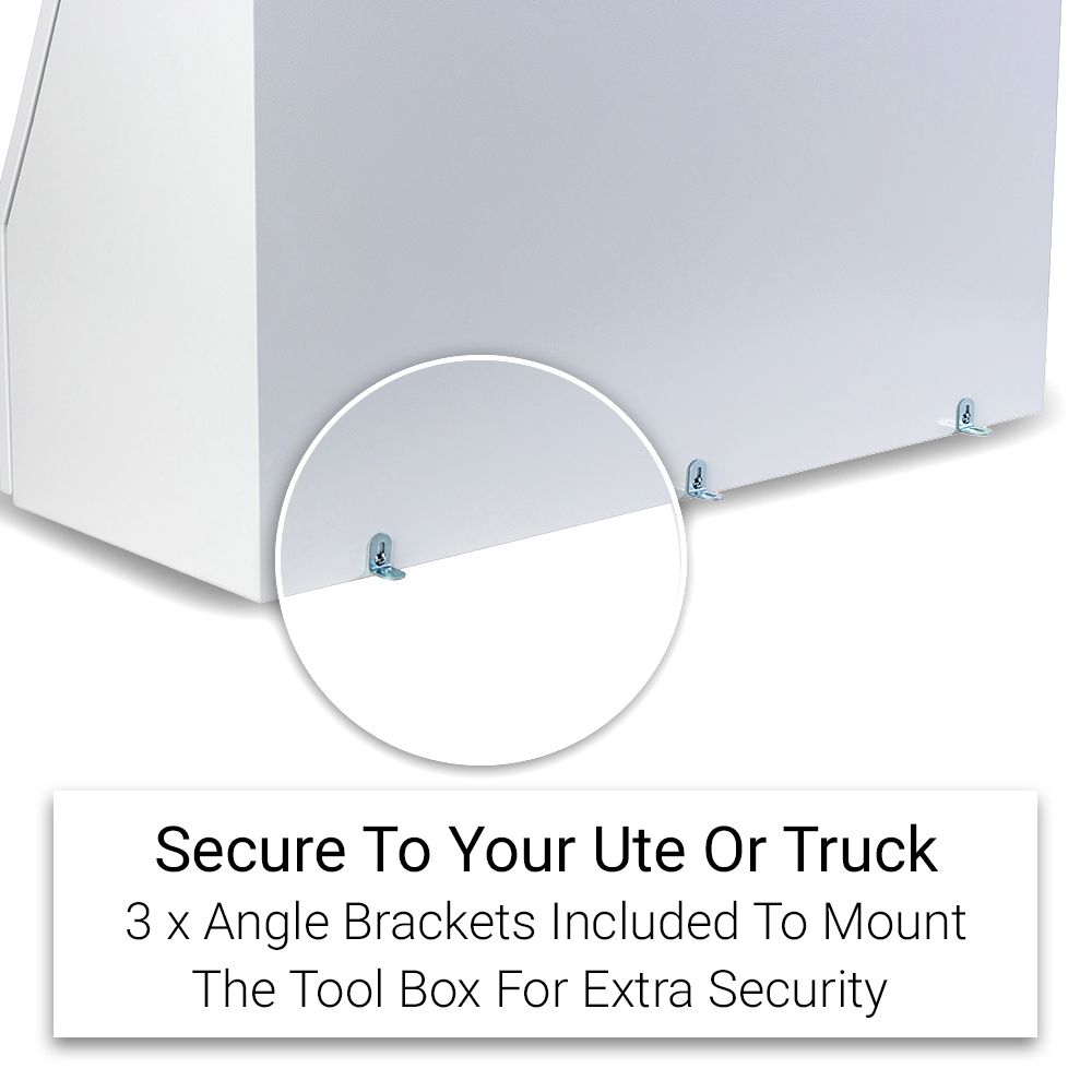 Daytona DSF1360 1.5mm 1360mm x 550mm x 800mm Full Lid White Steel Ute Box With Built-In Drawers – image 7