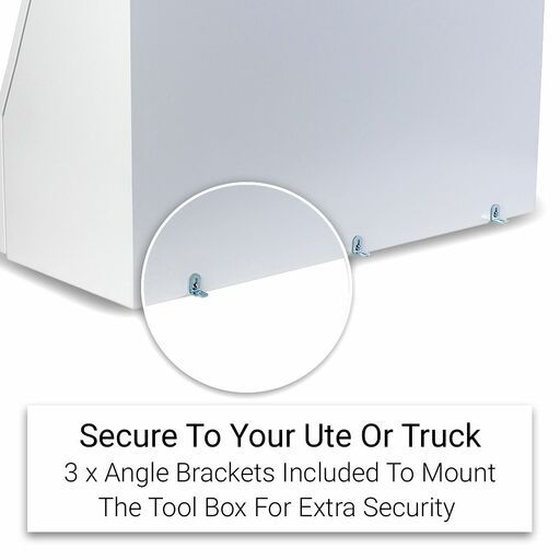 Daytona DSF1360 1.5mm 1360mm x 550mm x 800mm Full Lid White Steel Ute Box With Built-In Drawers – image 7