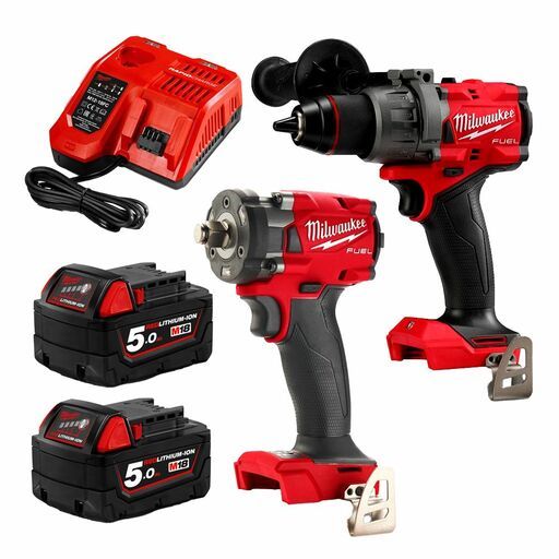 Milwaukee M18FPP2AB3502C 18V 5.0Ah Li-ion Cordless Fuel 2pce Combo Kit